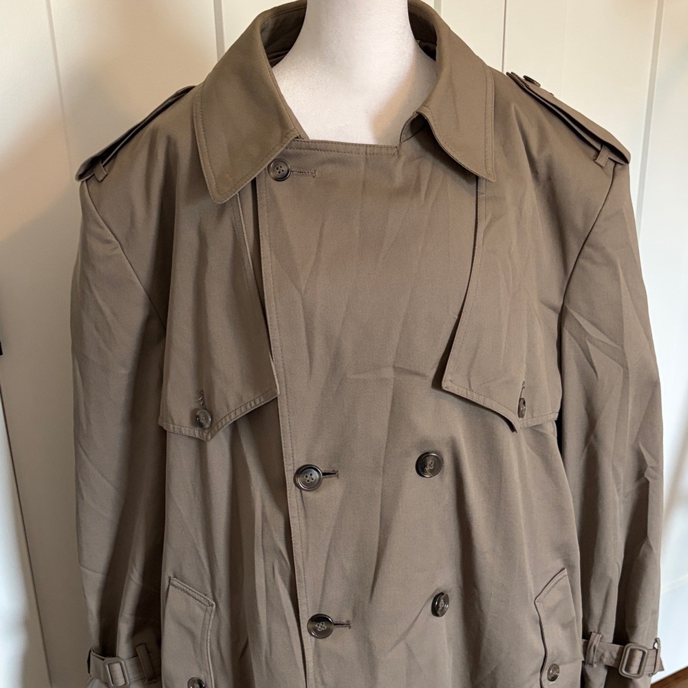Clipper Mist London Town Men's Tan Double-Breasted All Weather Trench Coat